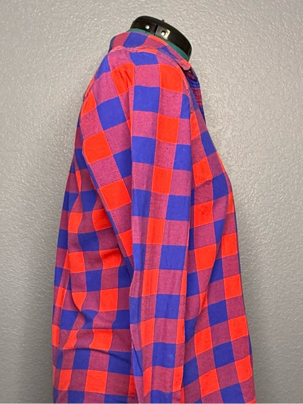 J. Crew Red Blue Buffalo Check Button Down Shirt Cotton Flannel Size L - Picture 5 of 7